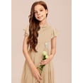thumbnail image 5 of Drtj A-line Scoop Floor-Length Chiffon Flower Girl Dress Junior Bridesmaid Dress 2-14T, 5 of 6