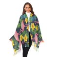 thumbnail image 3 of FORMRS Womens Scarf Winter Soft Long Big Warm Shawls Wrap Tassel Scarves, Flamingo Pattern, 3 of 9