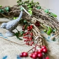 thumbnail image 4 of Faux Wreath Natural Rattan Willow Small Berry in Green and Red 2.5" D Set of 2, 4 of 8