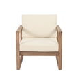 thumbnail image 7 of Biljon Acacia Wood Outdoor Club Chair with Cushions, Brown and Beige, 7 of 7