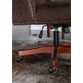 thumbnail image 5 of Linon Draper Faux Leather High Back Swivel Task Chair, Brown, 5 of 9