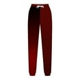 thumbnail image 5 of Stamzod Womens Pants Casual Loose Drawstring Sweatpants Fashion Gradient Pritning Elastic Waist Long Pants Loungewear Athletic Pants for Women with Pocket Red C S, 5 of 5