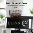 thumbnail image 2 of Espresso Machine with Grinder, 15 Bar Expresso Coffee Machines with Milk Frother Steam Wand, Professional Coffee Maker with Removable Water Tank, Cappuccino & Latte Machine for Home, 2 of 6