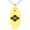 Gold, variant on Stainless Steel Takeda Samurai Crest Engraved Small Oval Charm Pendant Necklace