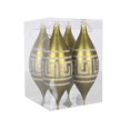 thumbnail image 1 of Vickerman M150513 7 in. Dark Olive Matte Shatterproof Drop Ornament with Champagne Glitter  4 per Box, 1 of 1