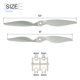 thumbnail image 2 of Uxcell 8x6" 10x7" Hélice Hélices RC de 2 Palas Grises con Anillos Adaptadores para Avión Eléctrico, Paquete de 4, 2 of 7