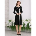 thumbnail image 2 of DARING DIVA Stylish Midi Long Sleeves Elegant Sweater Design Dress L Black, 2 of 6