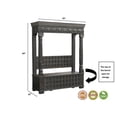 thumbnail image 6 of Taran Designs Isabella Carved Solid Wood Hall Tree Bench in Black, 6 of 6