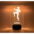 thumbnail image 5 of Personalized Karate Girl Martial Arts Kung-fu Belt Light Up LED Room Sports Night Light Lamp Gift FREE Engraving, 16 Color Options Remote Control, 5 of 10
