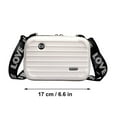 thumbnail image 5 of Hard Shell Cosmetic Bag Women Mini Suitcase Shape Travel Crossbody Shoulder Bags, 5 of 5