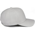thumbnail image 3 of Daxton Premium Mid Profile Hat Semi Curved Visor Light Grey Cap Black Gold Gothic Embroidered, Number 2, 3 of 4