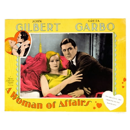 Garbo Tee (A Woman Of Affairs Top Left Greta Garbo John Gilbert Center Greta Garbo Johnny Mack Brown Lobbycard 1928 Movie Poster)