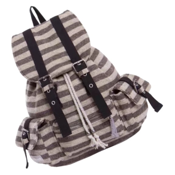 Student School Bag Travel Backpack Retro Stripes Backpack Large Capacity Casual Daypacks All-Matching Backpack