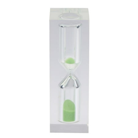 

3 Mins Clear Acrylic glass Hourglass Green Clocks Desk Shelf Ornaments