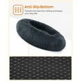 thumbnail image 4 of 1 cama para perros, cama para gatos con forma de donut, cama para mascotas esponjosa y relajante con funda extraíble y lavable, felpa suave y larga, 50 cm, gris oscuro, 4 of 5