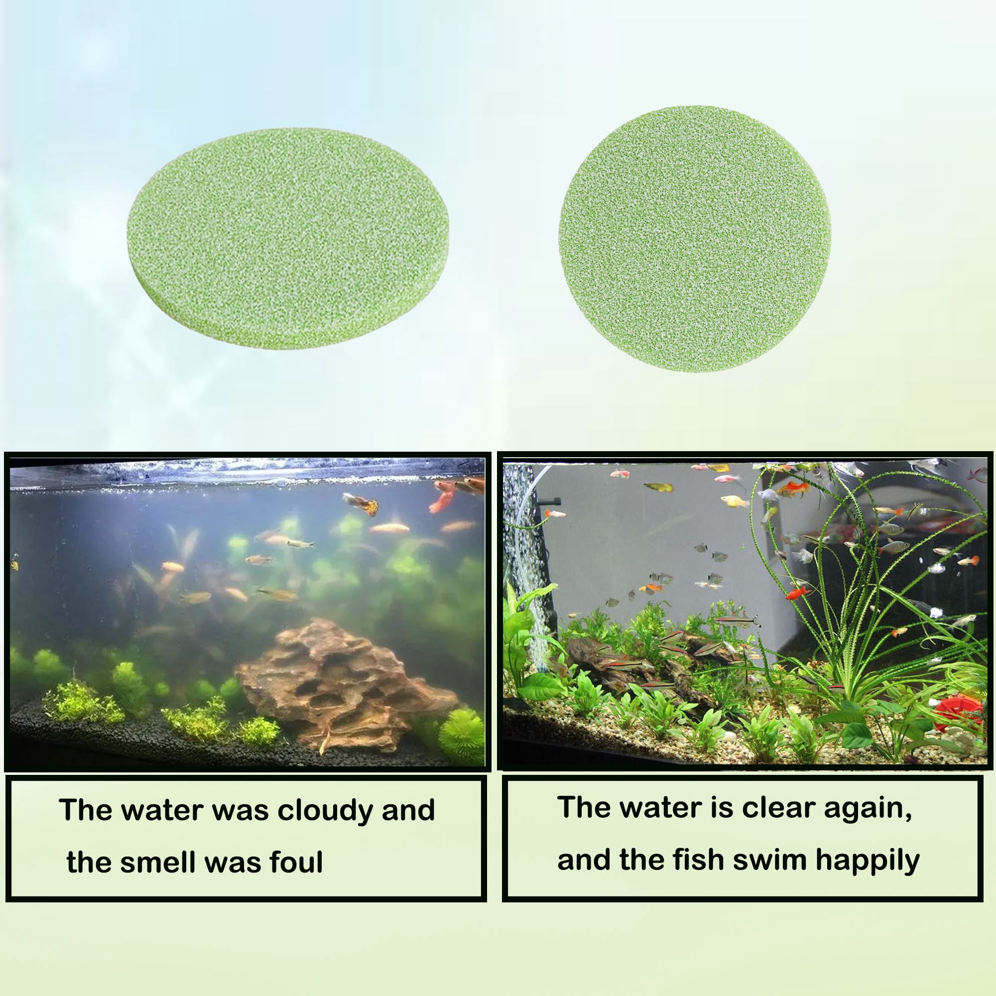 TropicAqua Replacement Bio Foam Pads Sponge Phosphate Remover Filter Suitable for FX4 FX5 FX6 (Pack of 8)