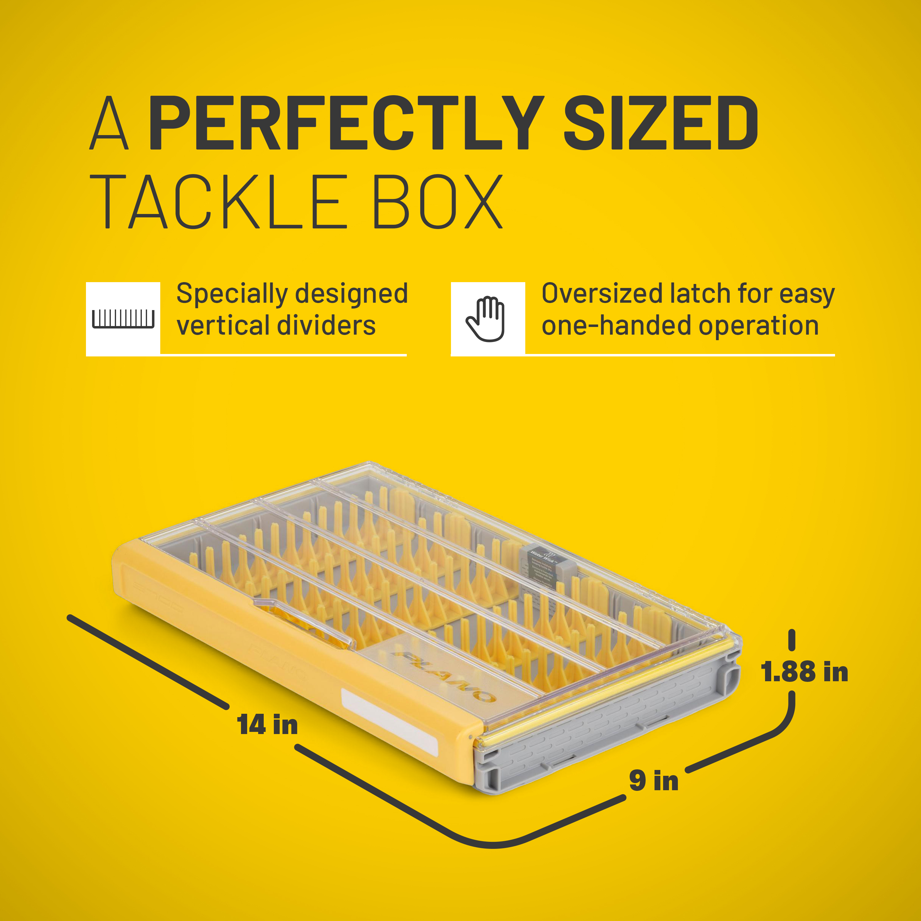Plano EDGE Master Jig Tackle Box, Yellow/Clear photo 5