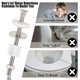 thumbnail image 2 of Bearachild Bisagras para asiento de inodoro, apertura silenciosa y cerrada, hechas de ABS, accesorio Universal para asiento de inodoro Accesorios de baño, 2 of 6