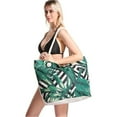 thumbnail image 4 of Large Beach Bags Totes for Women Vacation Waterproof Sandproof Packable Girls Canvas Beach Tote Bag with Zipper Pockets For Swim Pool Gym Hiking Picnic Travel Weekend Accessorie Bride Handbag Gifts, 4 of 6