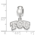 thumbnail image 3 of Sterling S. Rh-p LogoArt Texas Christian University XS Dangle Bead Charm Pendant; for Adults and Teens; for Women and Men, 3 of 3