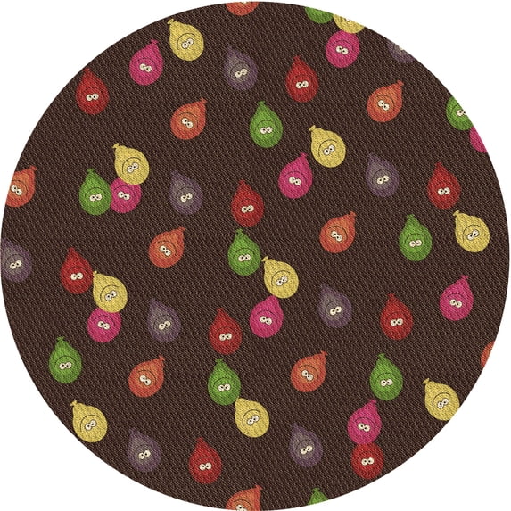Ahgly Company Indoor Square Patterned Red Dirt Brown Area Rugs, 3' Square