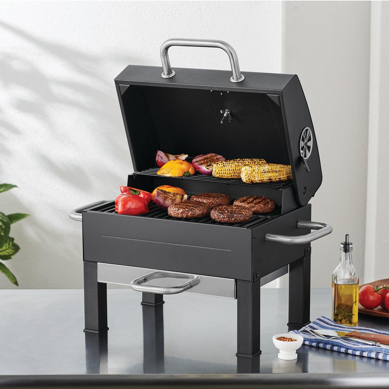 Expert Grill Premium Portable Charcoal Grill, Black and Stainless Steel - image 5 of 18