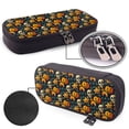 thumbnail image 4 of Lsque Halloween Skull Printed Big Capacity PU Leather Pencil Case Large Pencil Pouch Stationery Pen Bag Pencil Holder for Teen, 4 of 6