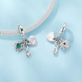 thumbnail image 3 of Four-leaf Clover Pendant Charm 925 Sterling Silver Charm, Gift Box Packaging, 3 of 9