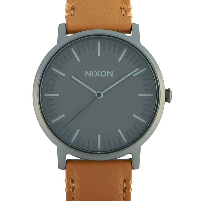 Nixon porter hotsell leather gunmetal