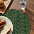 thumbnail image 3 of Dark Green Gold Floral Round 13 Inch Placemats Set of 6, Modern Abstract Art Spring Flowers HeatResistant Non Slip Place Mats for Dining Table, Wipeable Braided Kitchen Table Mats for Housewarming, 3 of 9
