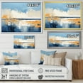 thumbnail image 4 of Designart "Simplicity by the Seaside in Blue and Yellow I" Oversized Coastal Framed Wall Art - Coastal Blue Coastal Minimalism Entryway Framed Wall Art, 4 of 6