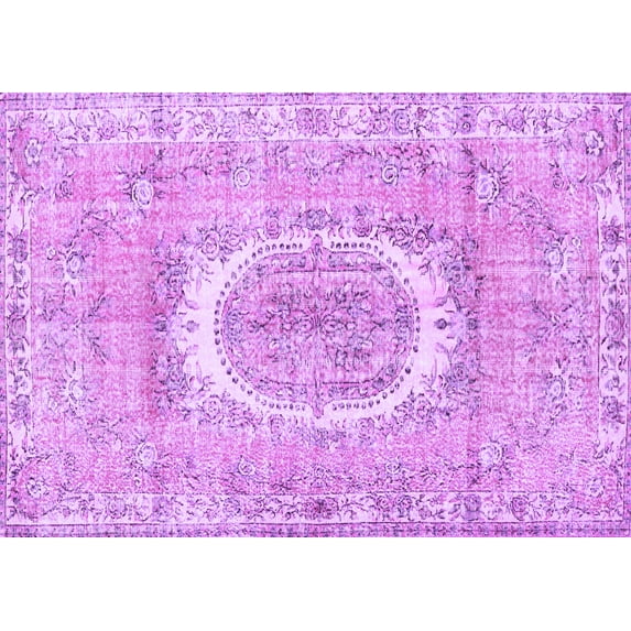Ahgly Company Indoor Rectangle Persian Purple Traditional Area Rugs, 7' x 10'