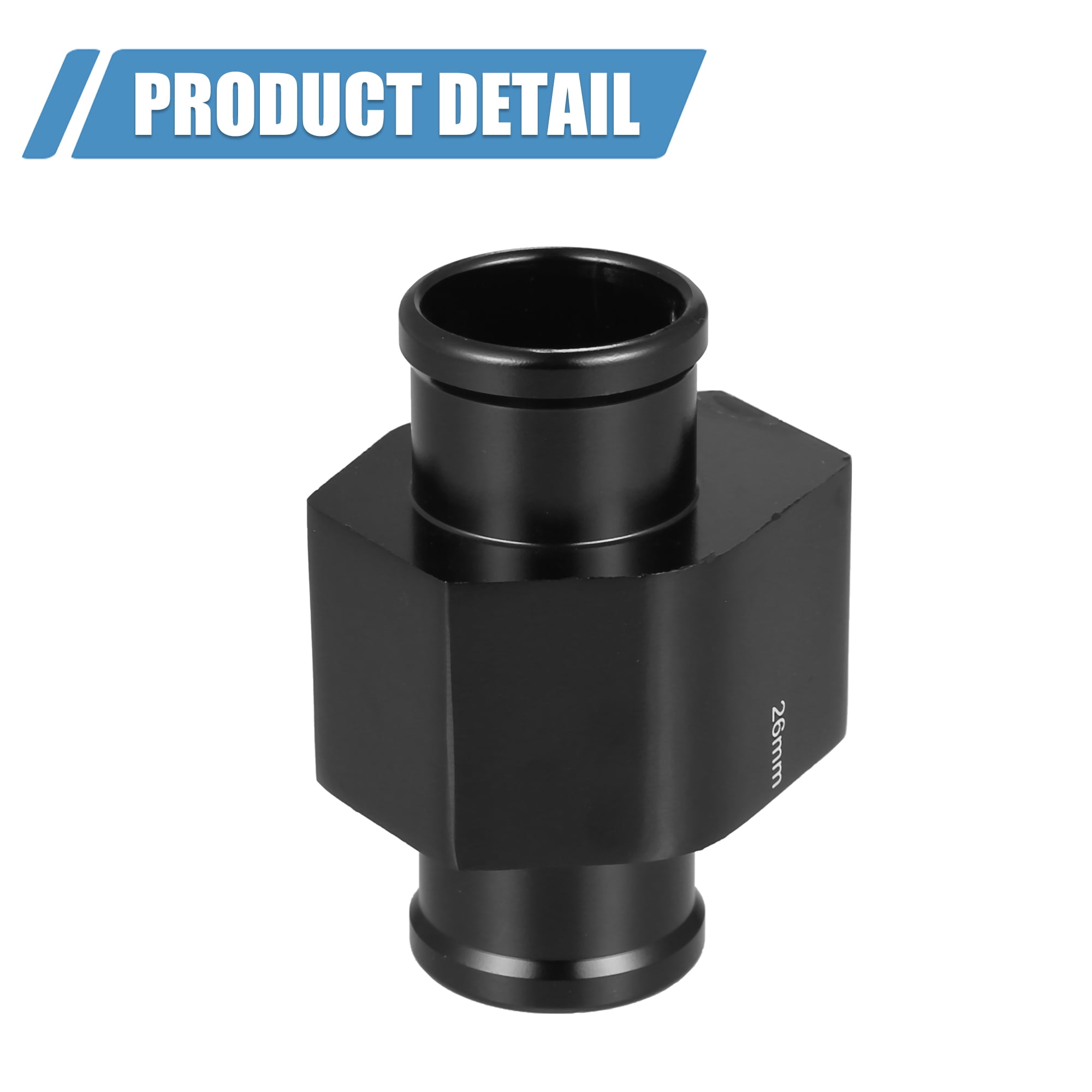 Unique Bargains Universal Aluminum Water Temp Sensor Gauge Radiator Hose Adapter 1.02"