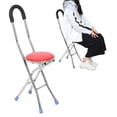 thumbnail image 2 of Dioche Portable Walking Cane Tripod Stool, Sitting Board Design Collapsible Cane, For Outdoor The Same Steps, Grass, Snow, Potholes, 2 of 8