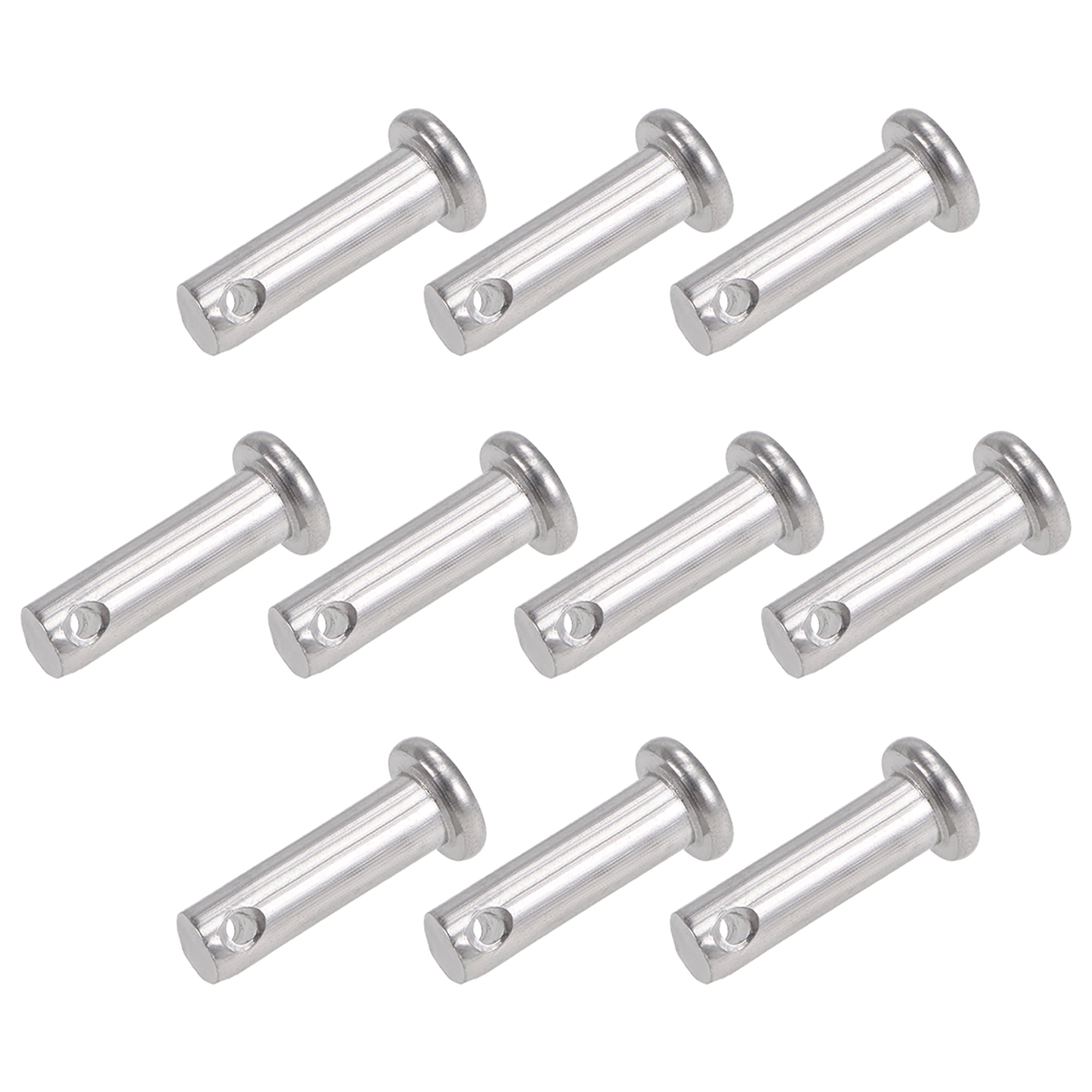 Single Hole Clevis Pins 6mm x 20mm Flat Head 304 Stainless Steel Link