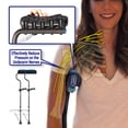thumbnail image 2 of Muletas ergonómicas Ergobaum Dual Black Cobra (1,52 m a 1,98 m) para axilas (1 par) con amortiguador de doble función y soporte para brazos (fibra de carbono auténtica), 2 of 5