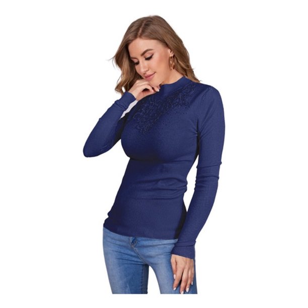 Sueter De Mujer Moda Sweater Dama Cuello V Abrigo Con Diseño LOLE Sueter