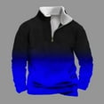 thumbnail image 2 of ohmzyzo Mens Long Sleeve Shirts Casual Gradient Color Loose Pullover Graphic Tee Shirts Fall Athletic Sweatshirts Crewneck Sport Tees Blue 4XL, 2 of 4