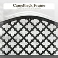 thumbnail image 6 of Alpha Joy 50" Black Outdoor Park Bench with Stylish Camelback Back Frame, Durable & Comfortable, 6 of 8