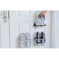 thumbnail image 5 of Pungan wall slippers shelf 5pcs Wall-mounted Slippers Rack Creative Punch Shelf Shoes Organizer Storage Holder for Bathroom (Beige),8.94"X2.76"X1.73", 5 of 10