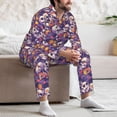 thumbnail image 7 of Lsque music Skull record Pattern Long Sleeve Pajama Set for Men - Soft 2-Piece Sleepwear and Loungewear Set with Pockets, Comfy Nightwear-XX-Large, 7 of 7