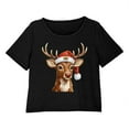 thumbnail image 4 of Fznquz Christmas Women Pajamas Soft 3 Piece Winter Loungewear Short Sleeve Tops and Shorts Pants Casual Warm Pjs for Women Set, 4 of 9