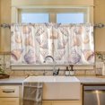 thumbnail image 2 of Yayeee Kitchen Curtains Tier Set of 2 Light Filtering 57"x36" Over Sink Window Panels, Orange Watercolor Seashells, 2 of 7
