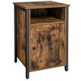 thumbnail image 1 of Benjara BM233691 Table de Chevet 1 Porte avec Compartiment Ouvert&44; Marron, 1 of 5