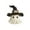 Black, variant on Halloween Spooky Ghost Figurines With Hats — Deep Purple Tones with Haunted Shadows, Halloween Decorations for Snack Tables, Dessert Stations & Halloween Party Setups — great for Costume Parties