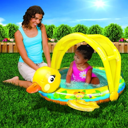 Butterfly Baby Pool - Banzai Shady Time Duck Inflatable Baby Pool