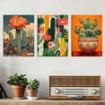 thumbnail image 4 of Framed Sage Green Botanical Wall Art Set of 3 Boho Floral Canvas Wall Decor Paintings Minimalist Flower Posters Prints Pictures for Bedroom Bathroom Living Room12x16 Inch, 4 of 6