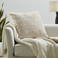 thumbnail image 2 of Peppermint Home Solid Color Tufted Decorative Pillow Cover, 22"x 22", Ivory, 2 of 4