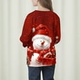 thumbnail image 4 of Lorytime Kids Sweatshirt Girls Boys Christmas Snowman Shirt Crew Neck Long Sleeve Pullover Drop Shoulder Cute Tops 13 Years, 4 of 7