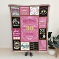 thumbnail image 4 of 30th Birthday Blanket for Women, 30th Birthday gifts for Women, Sister,30th Birthday Decorations for Women,30 Year Old Birthday Presents for Her,Wife,Girlfriend,Best Friend(Pink 60"x50"), 4 of 6